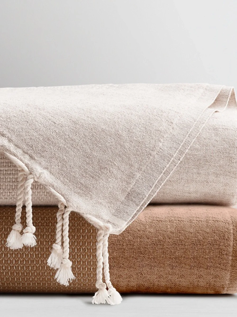 NWT Restoration Hardware Camel Stitched Stripe Lumbar Pillow Cover 14x24